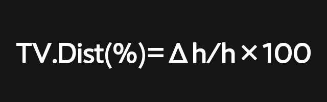 TV.Dist (%) = Δh/h×100